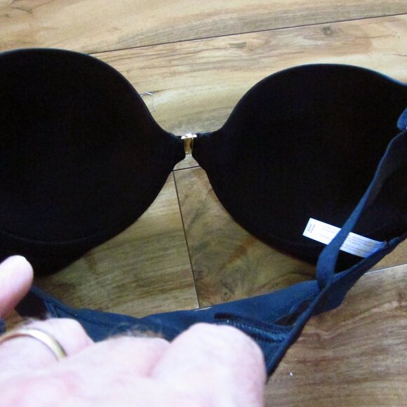 NWT- CACIQUE Black Front Close Boost Plunge Underwire Bra Size 36DD - Picture 7 of 9